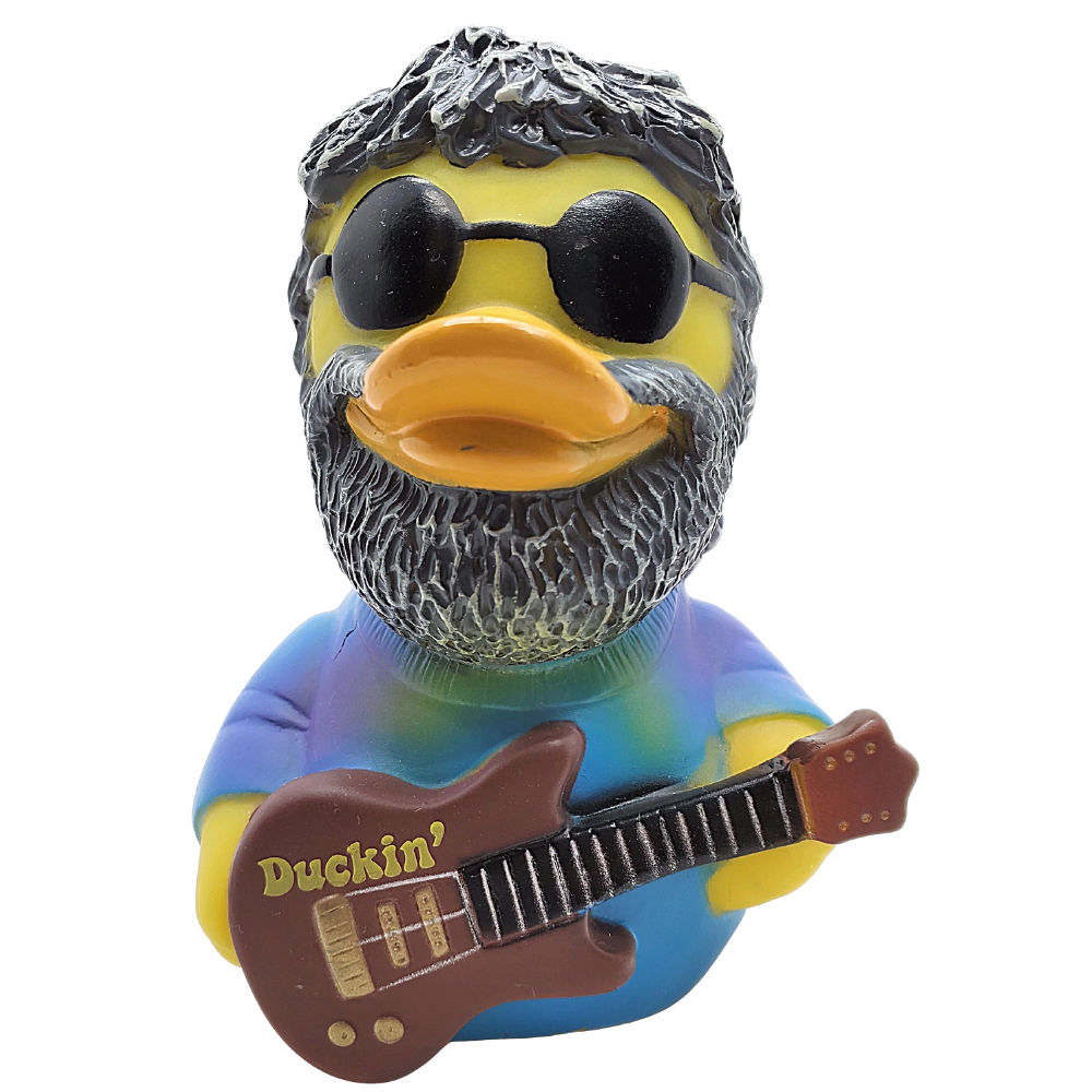 "Duckin'" Rock Star Rubber Duck Collectible - Groovy