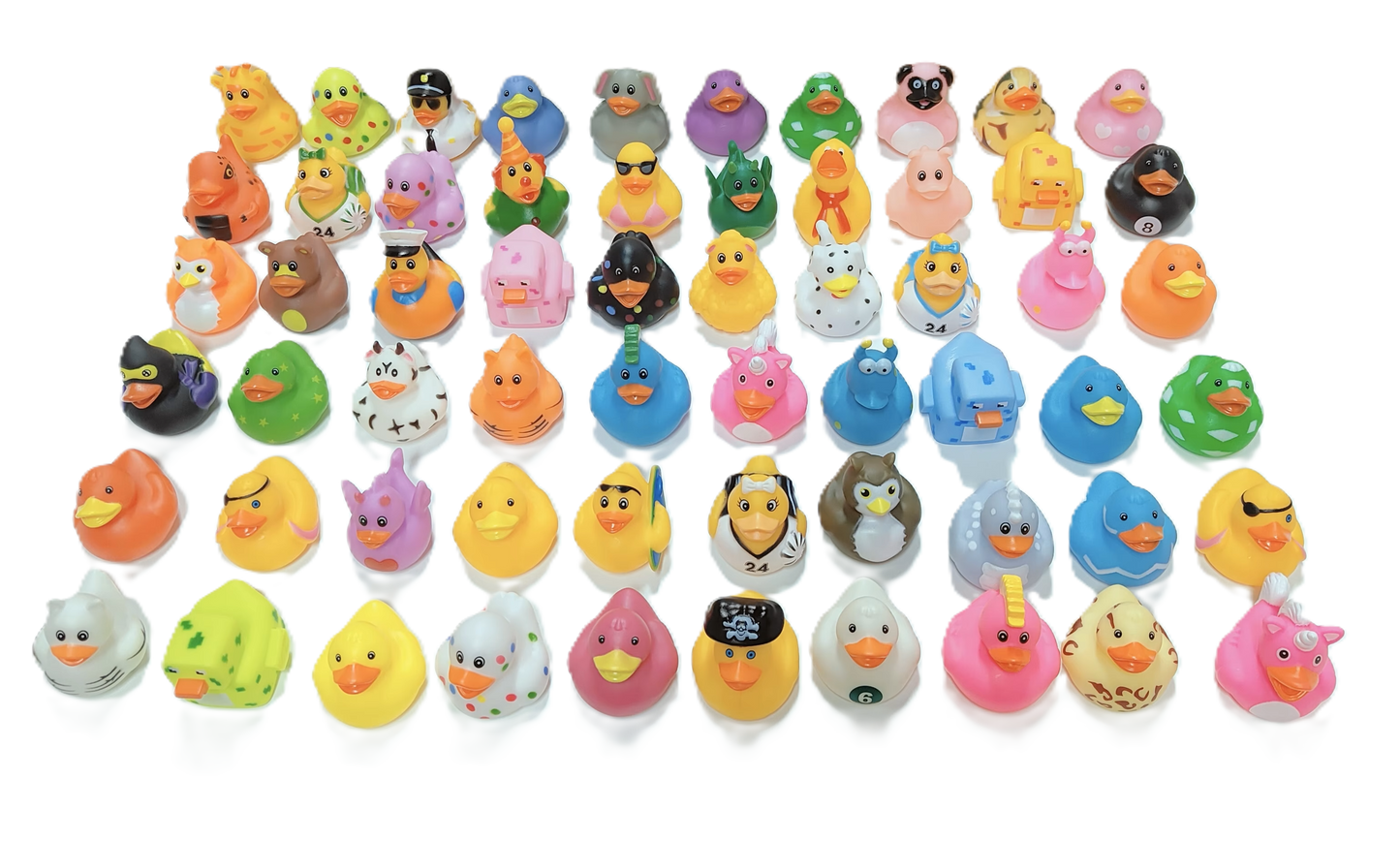 24 Colorful Rubber Ducks