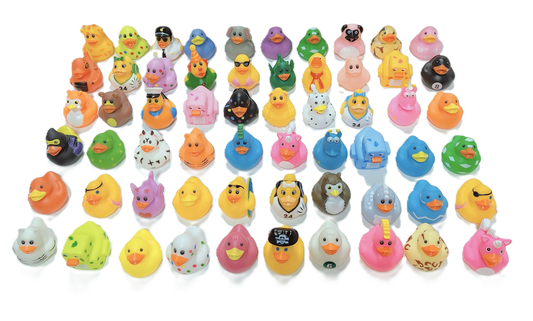 24 Colorful Rubber Ducks