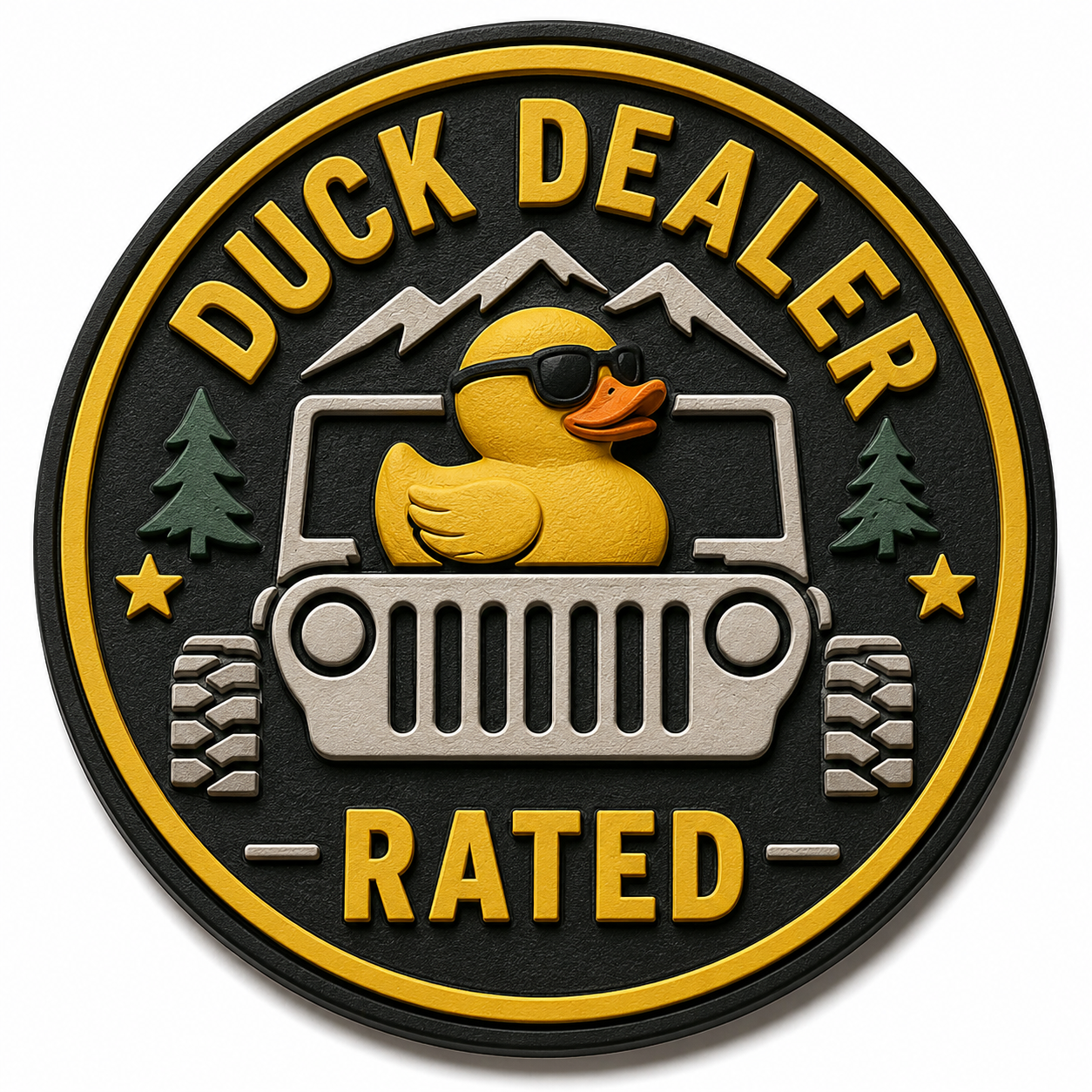 Duck Dealer Rated Jeep Badge