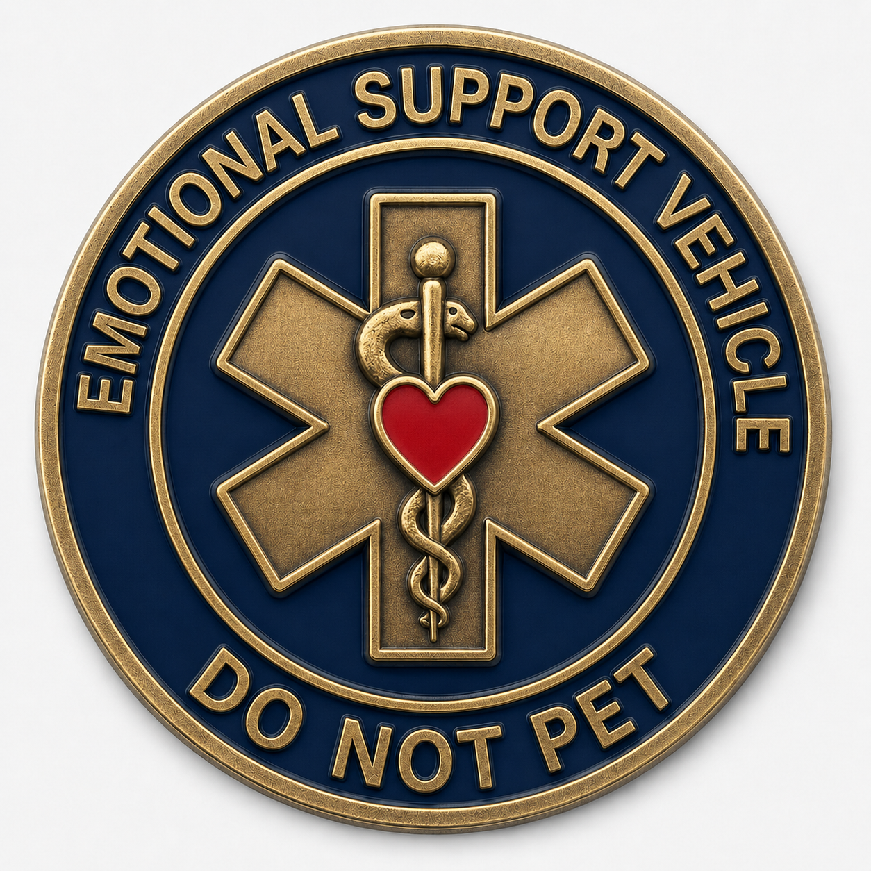 Emotional Support Vehicle Do Not Pet Jeep Badge