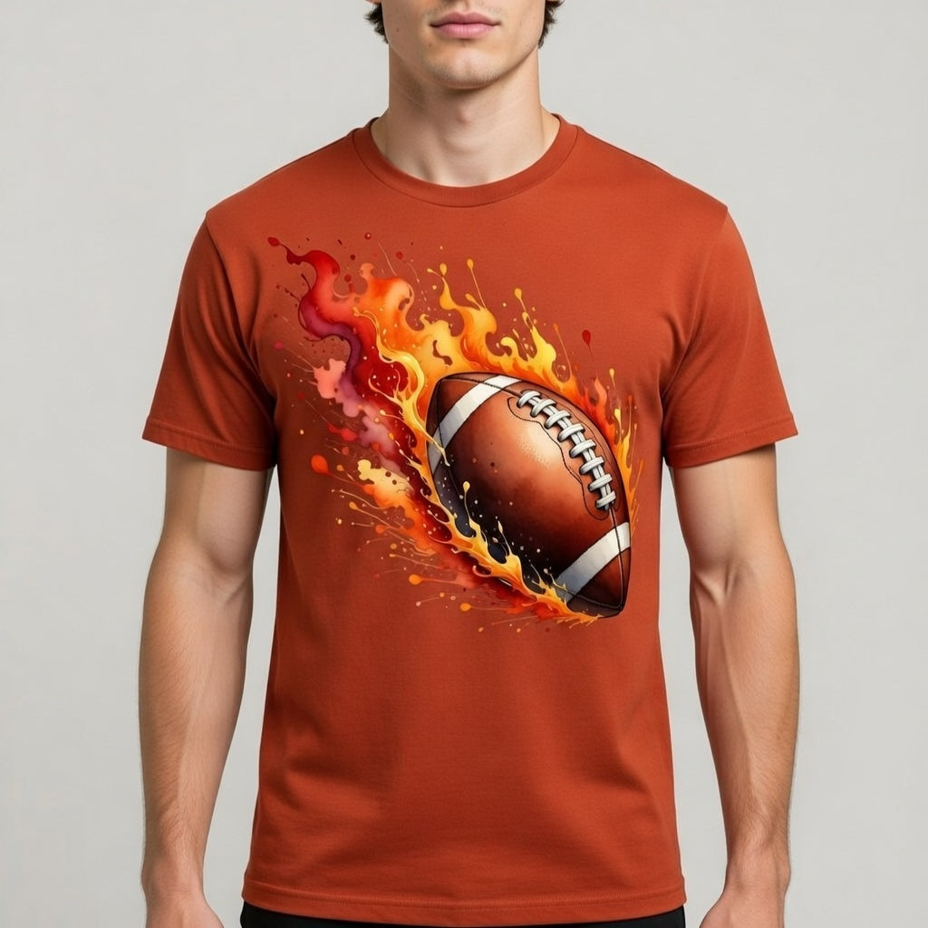 Flaming Football – High‑Energy Sports Graphic Tee