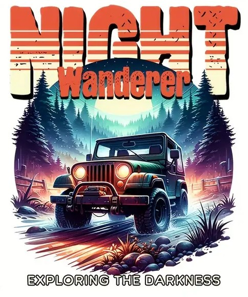 Night Wanderer – Exploring the Darkness Jeep Tee
