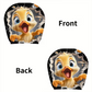 Duckling Breakthrough Car Headrest Covers – 3D Cartoon Design (Set of 2)