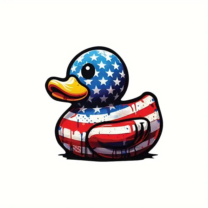 "Patriotic Vinyl Duck Decal - Quack in Style!