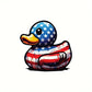 "Patriotic Vinyl Duck Decal - Quack in Style!