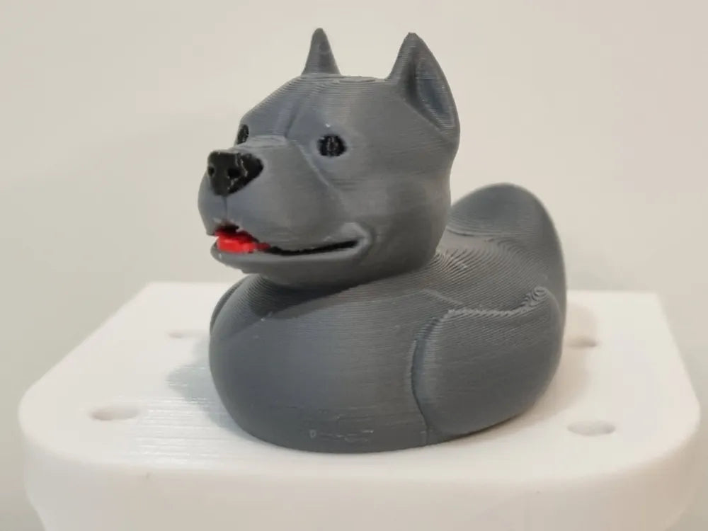 Gray Pit Bull figurine