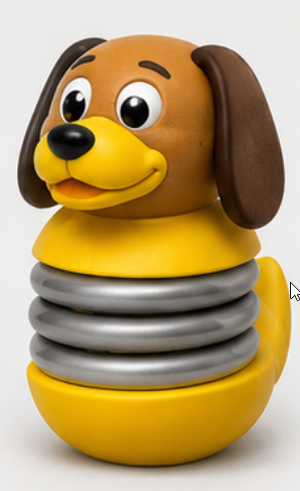 Slinky Dog Duck 3D printed figure front view