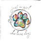 Just a Girl Who Loves Dogs – Colorful Paw Print Tee