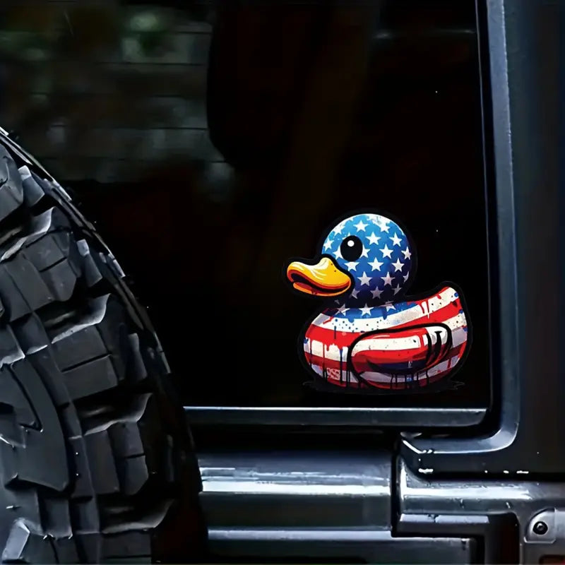 "Patriotic Vinyl Duck Decal - Quack in Style!