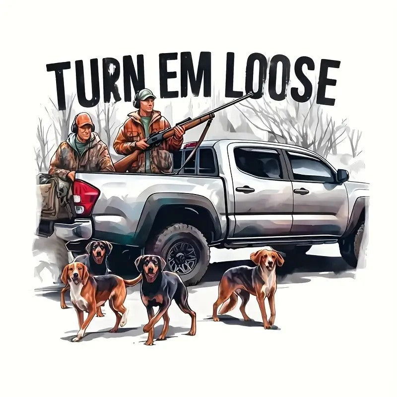 Turn ’Em Loose – Hunting Scene Graphic Tee
