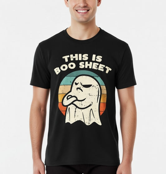 This Is Boo Sheet – Funny Retro Ghost Tee
