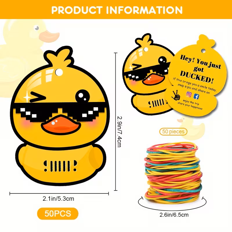 You Just Got Ducked! 50 Pack – Premium Ducking Tags & Bands Kit