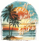 Salt Water Sun Shine – Tropical Sunset Beach Tee