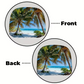 Tropical Beach Car Headrest Covers – Palm Tree Paradise