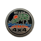 "Beach Rated 4x4 Adventure Badge - Perfect for Off-Road Enthusiasts!"