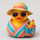 3D printed beach day rubber duck front view