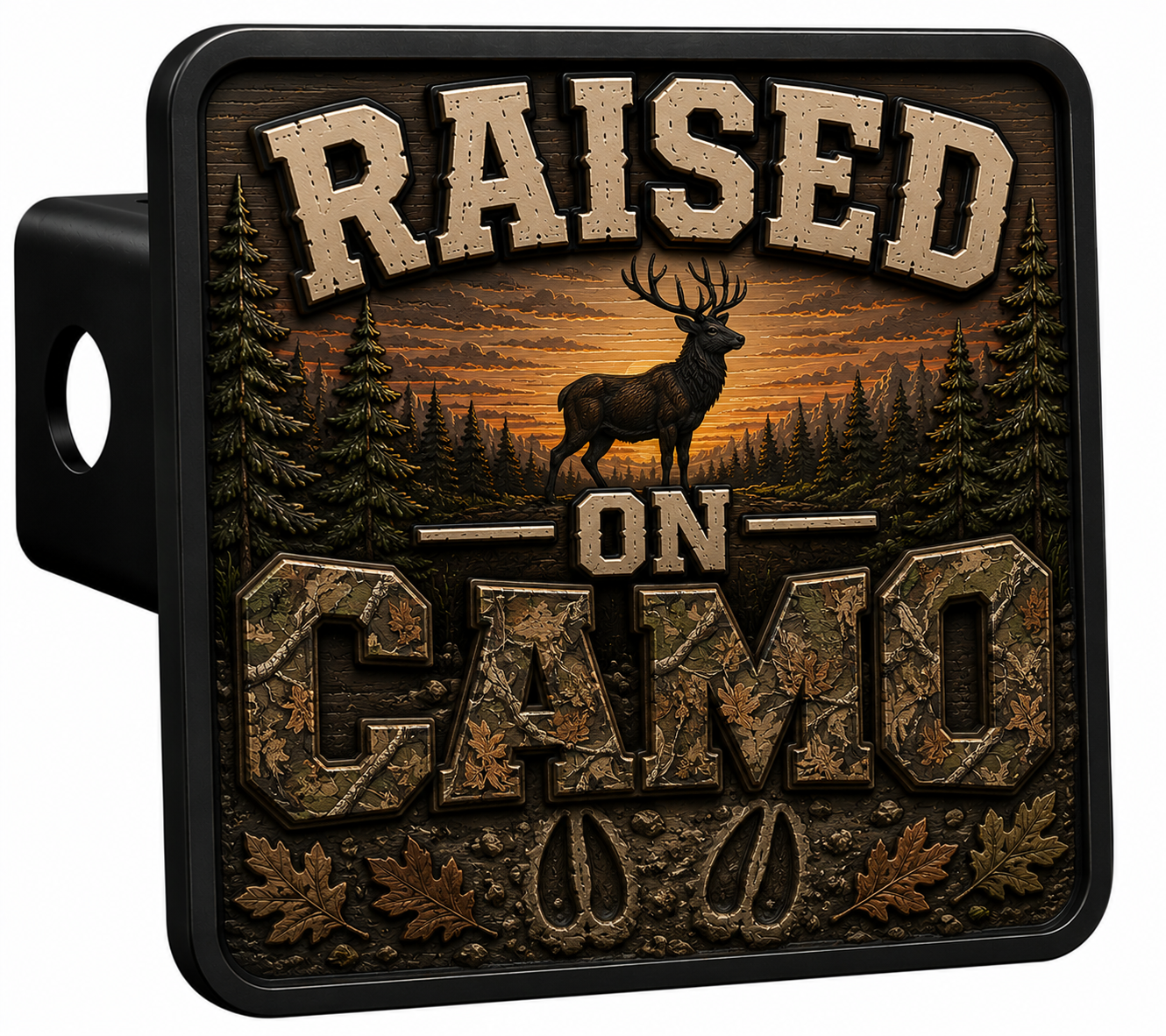 Raised on Camo Hitch Cover