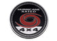 Hurricane Rated 4x4 Emblem Badge Decal – Metal Car Truck SUV Sticker Black Red