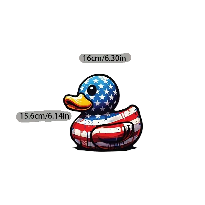 "Patriotic Vinyl Duck Decal - Quack in Style!