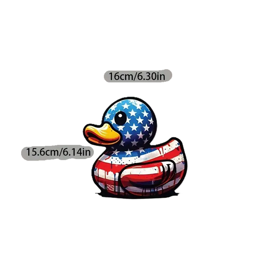 "Patriotic Vinyl Duck Decal - Quack in Style!