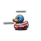 "Patriotic Vinyl Duck Decal - Quack in Style!
