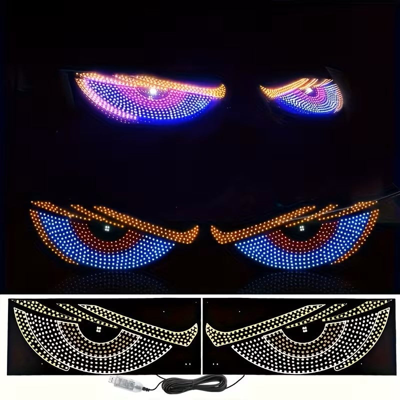 2 PC Devil’s Eye Car LED Accent Lights – Multi‑Mode USB Eyes