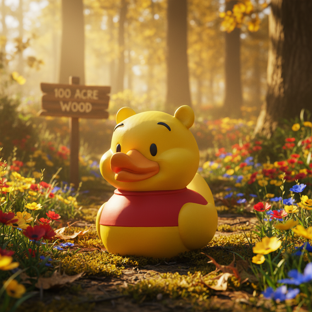 Pooh Bear Rubber Duck — Jeep Ducking Accessory