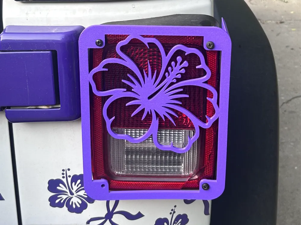 Hibiscus Tail Light Guard - Jeep Wrangler (Set of 2)