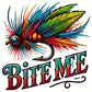 Bite Me – Colorful Fishing Fly Graphic Tee
