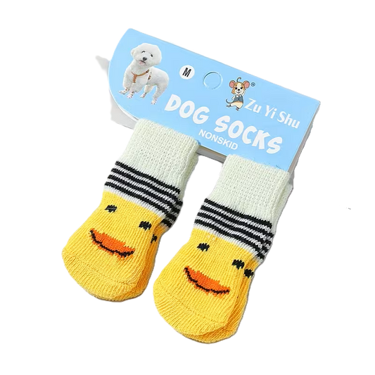 Duck Pattern Nonskid Dog Socks – Size S