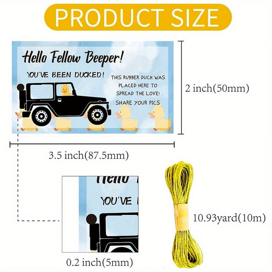You’ve Been Ducked!” Jeep Ducking Cards – 50 Pack