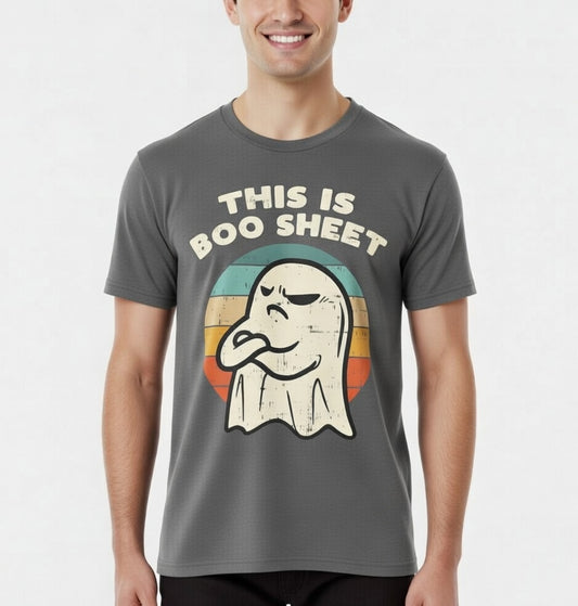 This Is Boo Sheet – Funny Retro Ghost Tee
