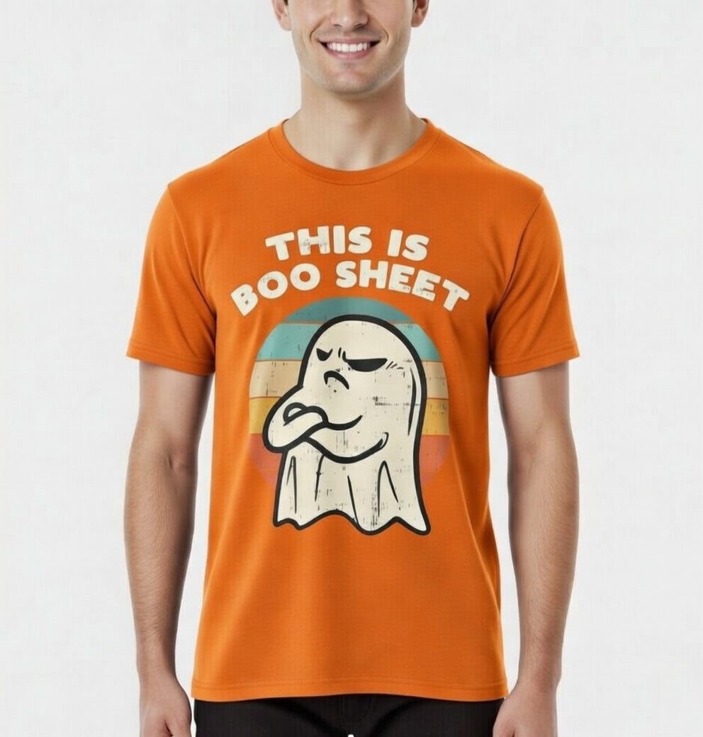 This Is Boo Sheet – Funny Retro Ghost Tee