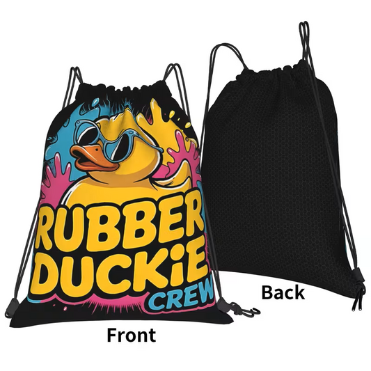 Rubber Duckie Crew Drawstring Bag – Carry Ducks & Daily Essentials