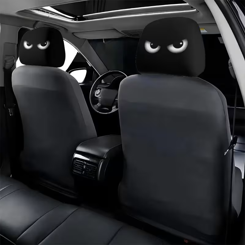 Angry Eyes Car Headrest Covers – Attitude Upgrade (Set of 2)