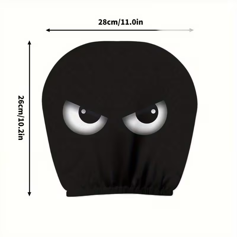 Angry Eyes Car Headrest Covers – Attitude Upgrade (Set of 2)