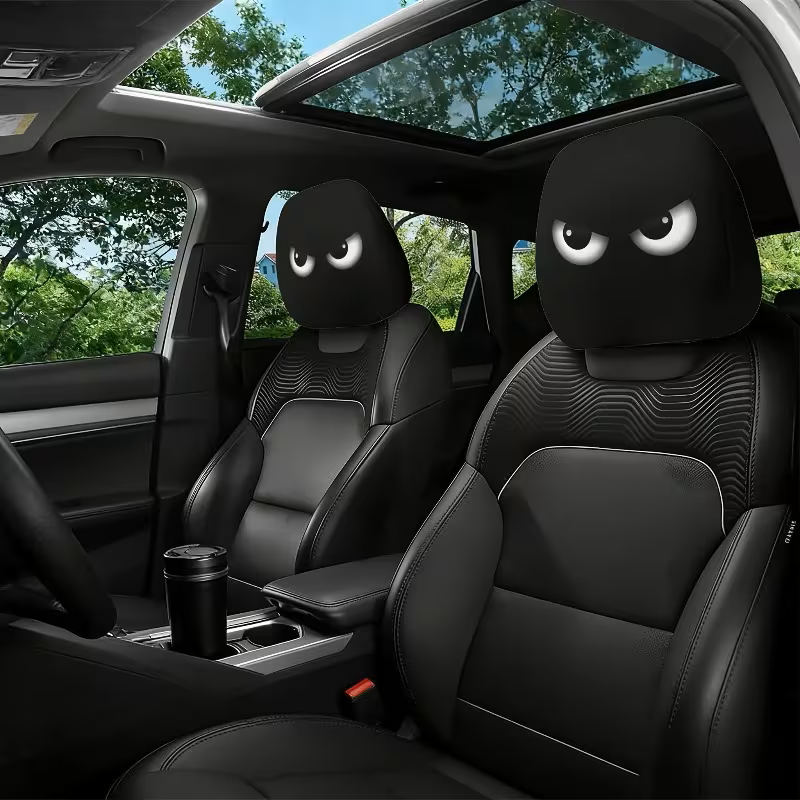Angry Eyes Car Headrest Covers – Attitude Upgrade (Set of 2)