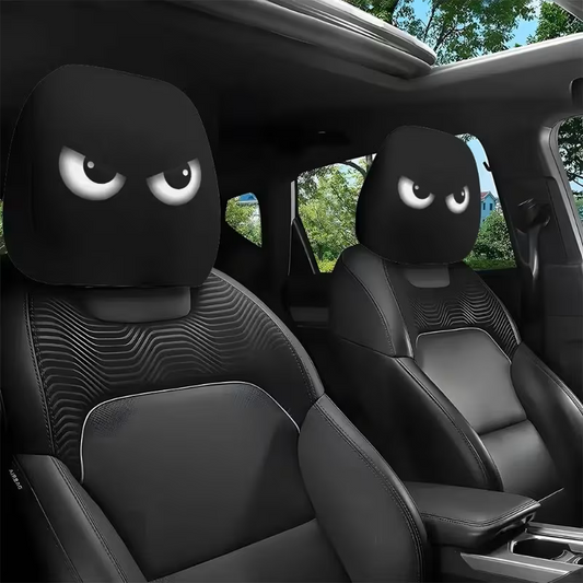 Angry Eyes Car Headrest Covers – Attitude Upgrade (Set of 2)