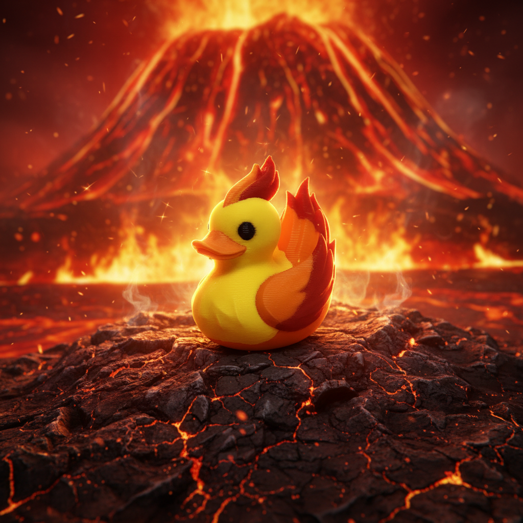 Fire Phoenix Rubber Duck