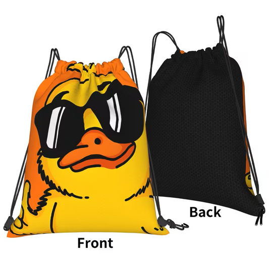Duck Drawstring Backpack – 16in Cinch Bag for Ducks & Personal Items
