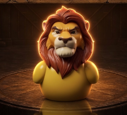 Grumpy Maned Lion Jeep Duck collectible rubber duck