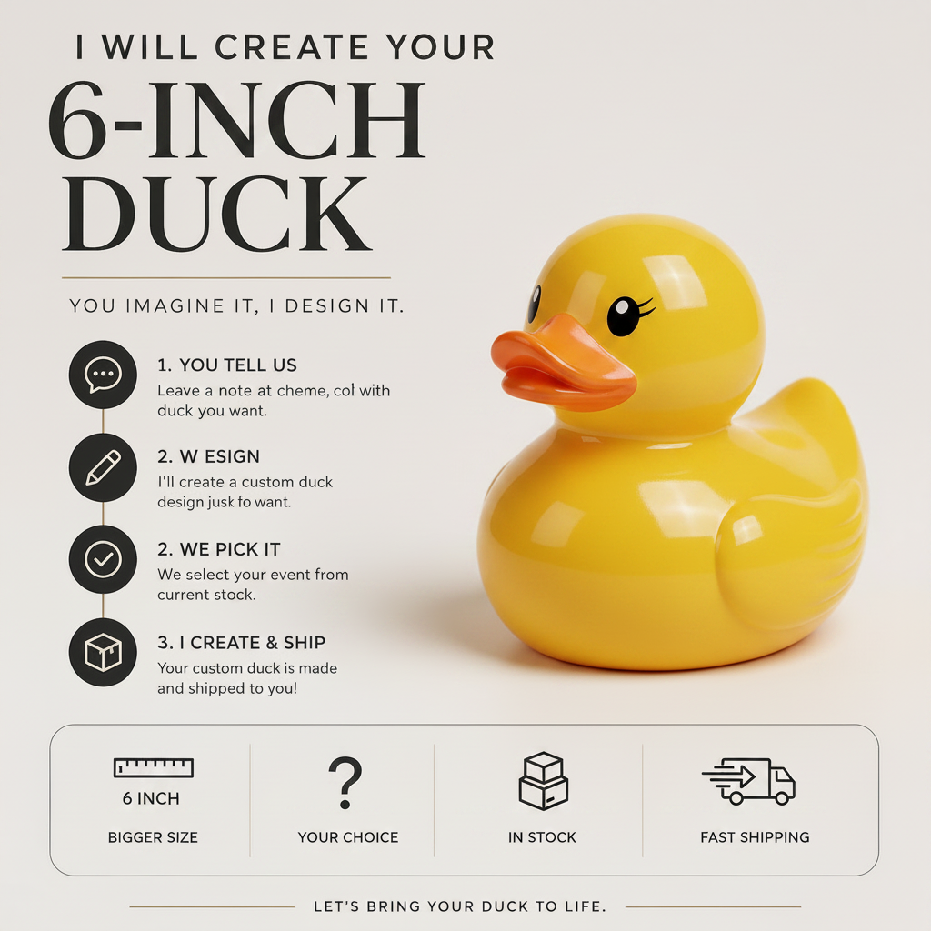 6-Inch Duck Customer Request — You Choose It, We Ship It
