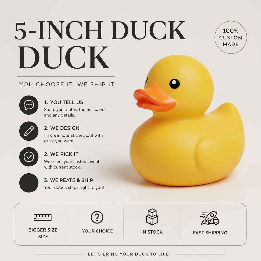 5-Inch Duck Customer Request — You Choose It, We Ship It