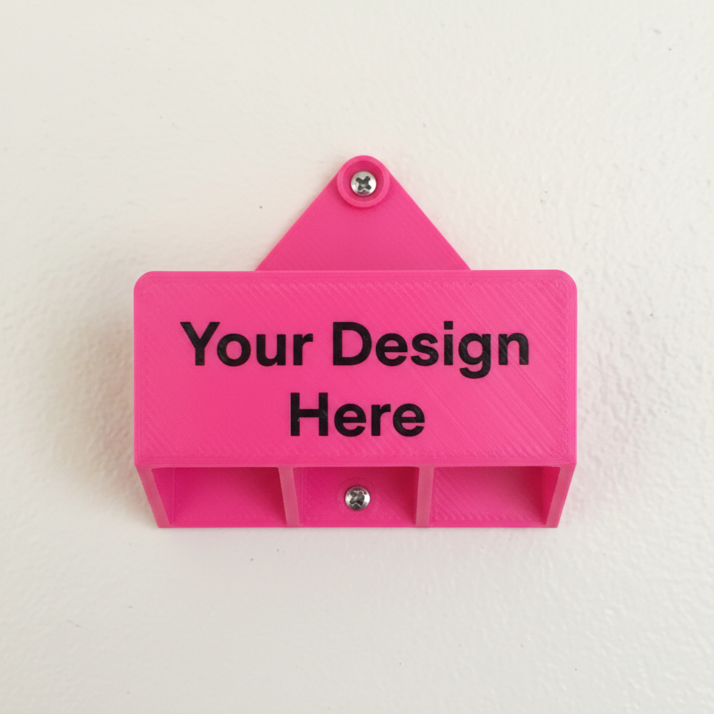 3D printed Jeep door wall hanger bracket with Your Design Here customization