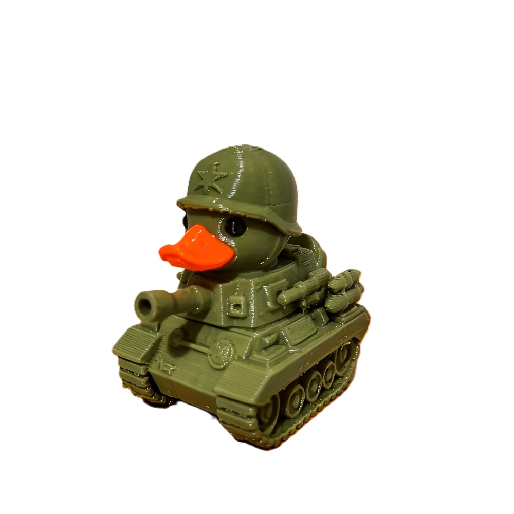 3D‑Printed Tank Duck – Quirky Military‑Style Duck Figurine