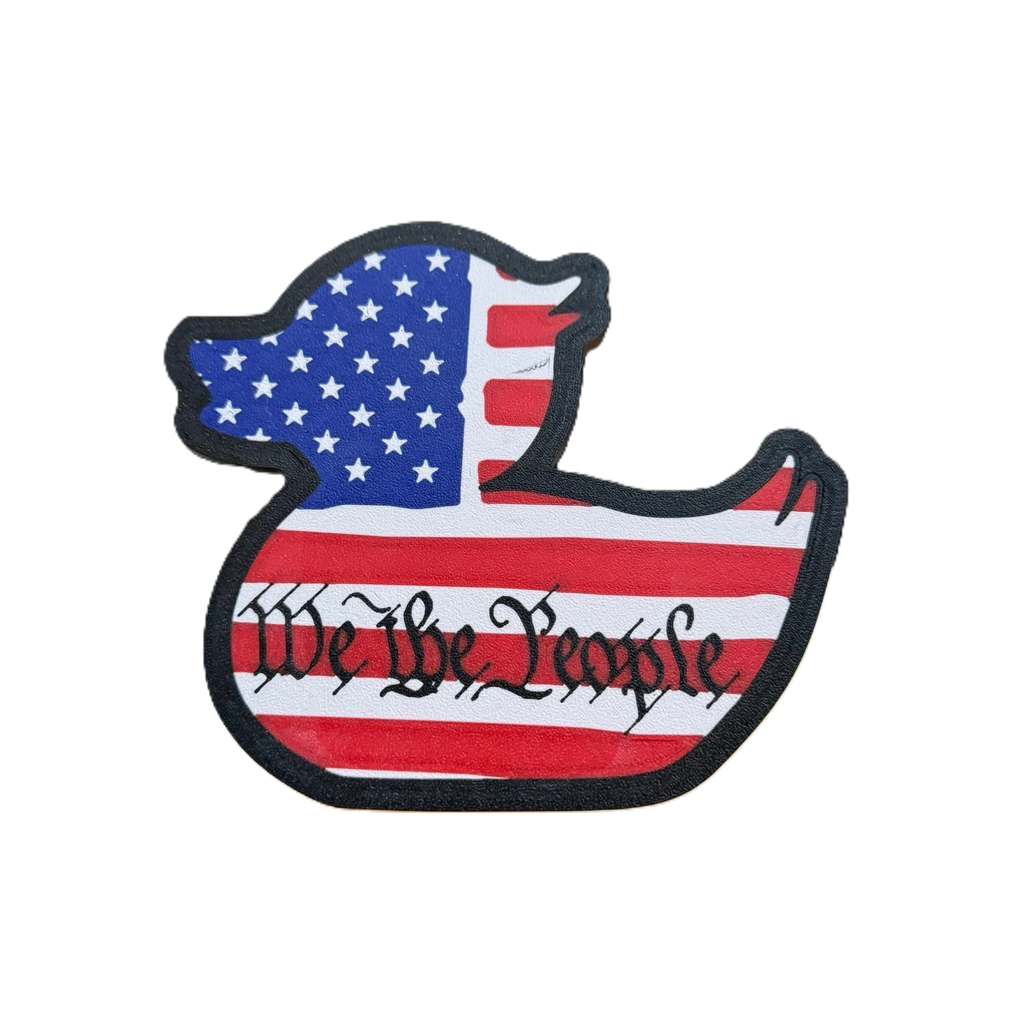 Patriotic Duck Trailer Hitch Cover – “We the People” Design