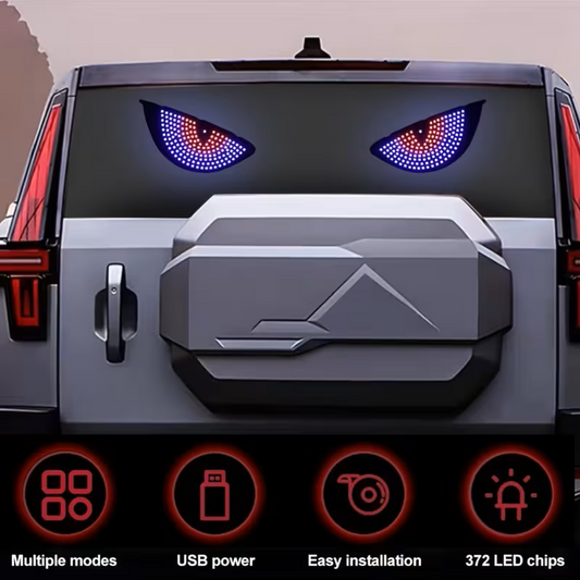 Jeep Rear Window LED “Eyes” Display – USB Powered, Multi‑Mode