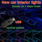 Jeep Interior LED Atmosphere Light Kit – USB, Steady + Flash Modes