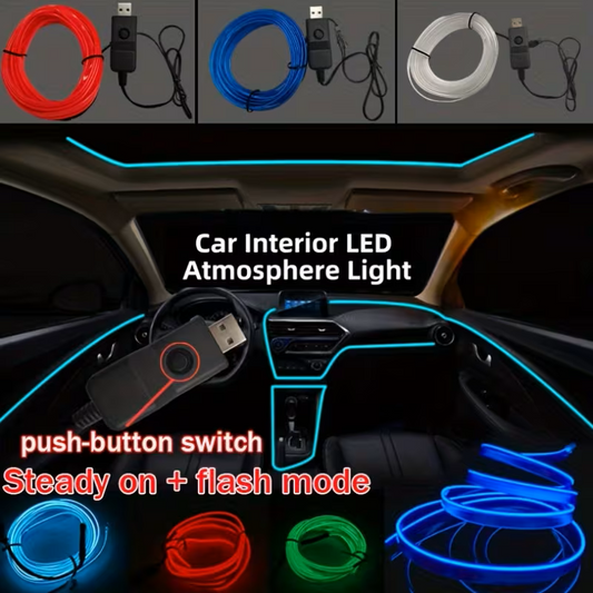 Jeep Interior LED Atmosphere Light Kit – USB, Steady + Flash Modes